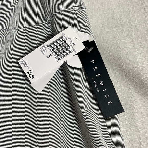 Premise Gray White Stripe Capri Tummy Control Trousers - Picture 5 of 10